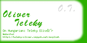 oliver teleky business card